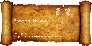 Bontos Minna névjegykártya